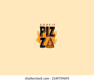 love it pizza typography design