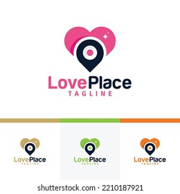 love place logo icon vector isolated