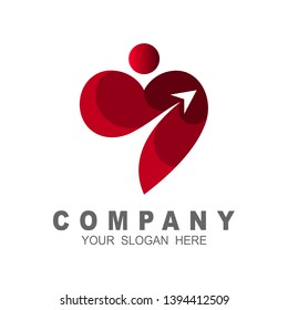 Love plane logo design, creative love logo