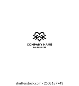 love plane vector logo design