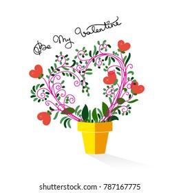 love plant flower pot vector illustration stock vector royalty free 787167775 shutterstock