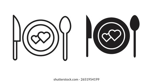 Icono de la placa del amor. conjunto de símbolos de Vector moderno
