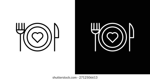Icono de la placa del amor en estilo lineal simple.
