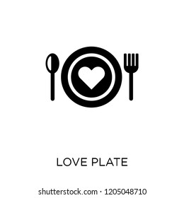 love Plate icon. love Plate symbol design from Wedding and love collection. Simple element vector illustration on white background.