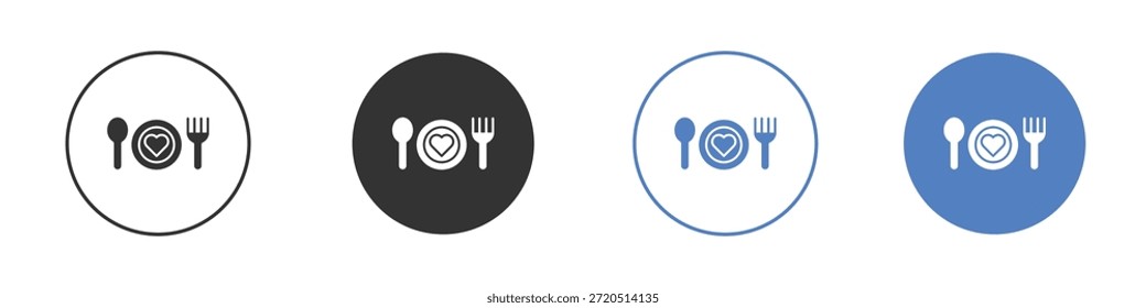 Love Plate-Symbol, Vektorgrafik-Clip-Illustration-Kollektion