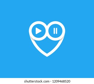 love play logo cute vector