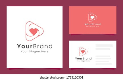 Concepto de diseño del logo de Love Play. Idea moderna y sencilla
