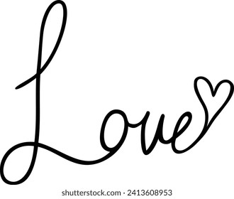 Love Playful Script | Valentine's Vector Graphic Element