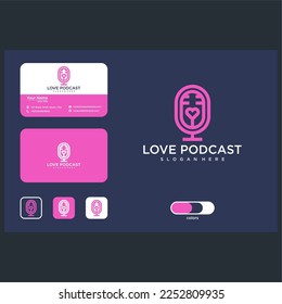 love podcast logo design graphic template