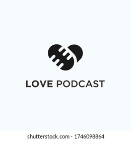 love podcast logo. microphone logo