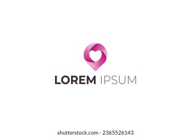 Love point creative 3d location logo