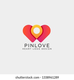 love point location mark logo template vector illustration icon element isolated - vector