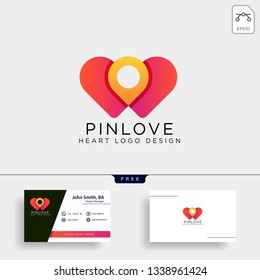 love point location mark logo template vector illustration icon element isolated - vector