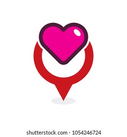 Love Point Logo Icon Design