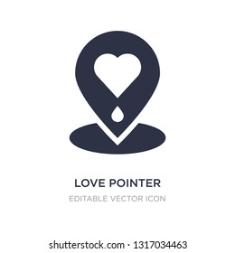 love pointer icon on white background. Simple element illustration from Signs concept. love pointer icon symbol design.