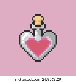 love poison bottle pixel art	