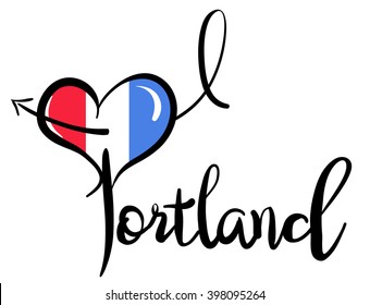 I Love Portland - Vector Graphic