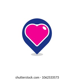 Love Position Logo Icon Design