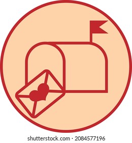 Love post, illustration, vector, on a white background.