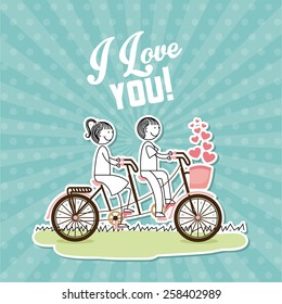 love postcard design, vector illustration eps10 graphic 
