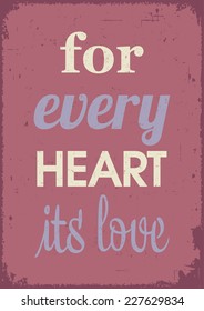 Love poster. Emotion and feelings. Love quote.