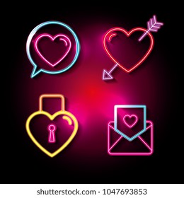 love poster with neon lights