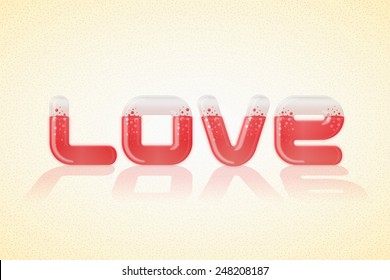 Love poster over nice background. Vector illustration