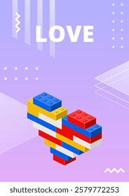 Love poster for print and design. Vector