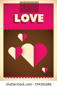 Love poster. Vector illustration.