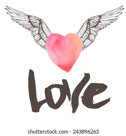 Love poster. Vector illustration.