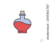 Love potion bottle icon. Love potion bottle Symbol sign for mobile concept and web design. Vector icon, Logo illustration, Vector graphics