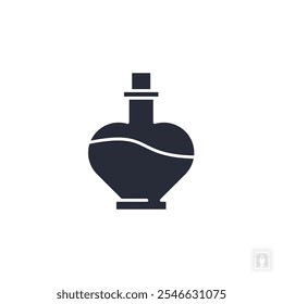 Love potion bottle icon. Love potion bottle Symbol sign for mobile concept and web design. Vector icon, Logo illustration, Vector graphics