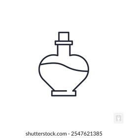 Love potion bottle icon. Love potion bottle Symbol sign for mobile concept and web design. Vector icon, Logo illustration, Vector graphics