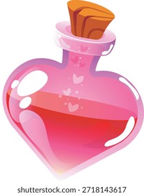Love Potion Bottle Vector Illustration