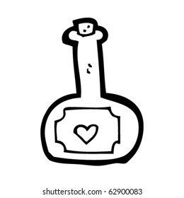 caricatura de poción de amor