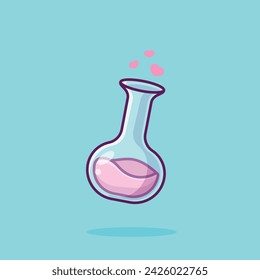 Love potion cartoon vector illustration valentine concept icon isolated