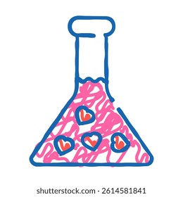 love potion doodle icon sketch vector. love potion sign. isolated symbol illustration