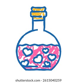 love potion doodle icon sketch vector. love potion sign. isolated symbol illustration