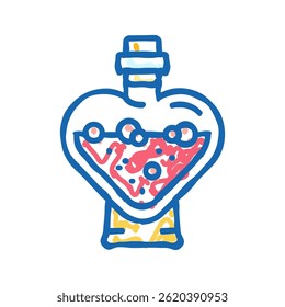 love potion doodle icon sketch vector. love potion sign. isolated symbol illustration