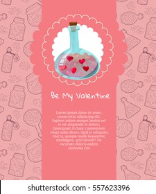 Love potion. Elegant card template.