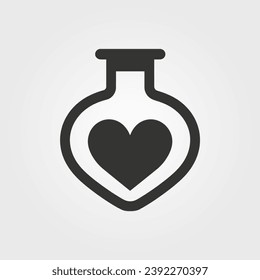 Love potion in a flask icon - Simple Vector Illustration