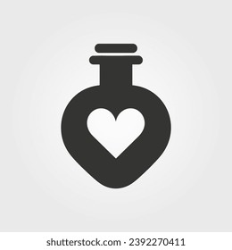 Love potion in a flask icon - Simple Vector Illustration