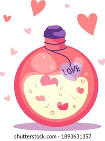 Love potion for happy valentine's day.