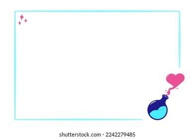 Love potion with heart bubble icon as symbol of love. Valentine’s Day background with blank space for typing. Vector illustration design.