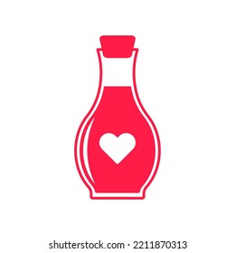 Love potion icon design. Vector illustration.