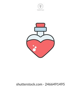 Love Potion Icon symbol vector illustration isolated on white background