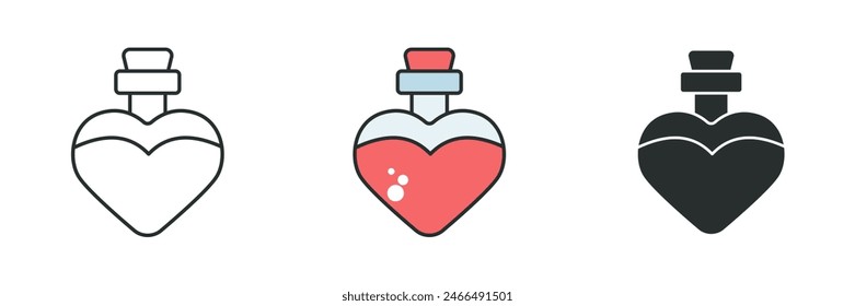 Love Potion Icon symbol vector illustration isolated on white background