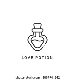 love potion icon vector illustration. love potion icon outline design.