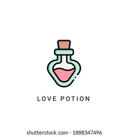 love potion icon vector illustration. love potion icon Lineal Colordesign.
