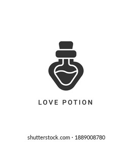 love potion icon vector illustration. love potion icon glyph design.